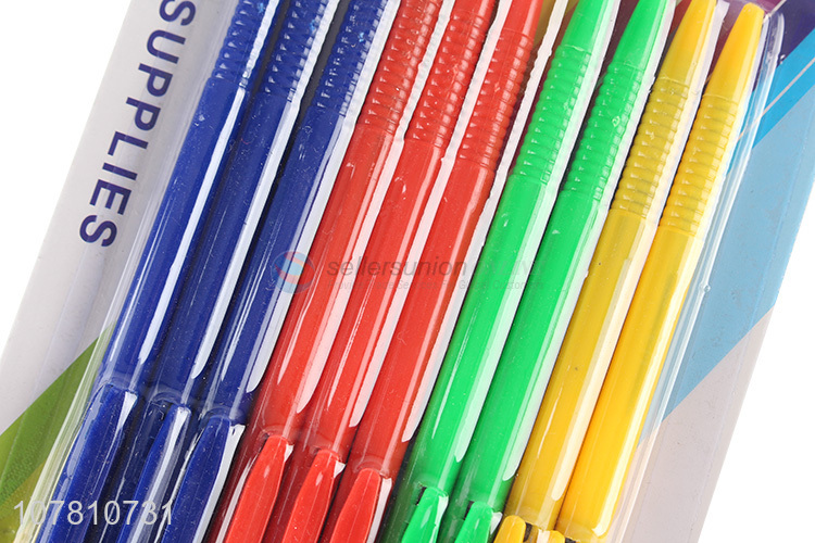 China factory 10 pieces plastic ball pen for office stationery