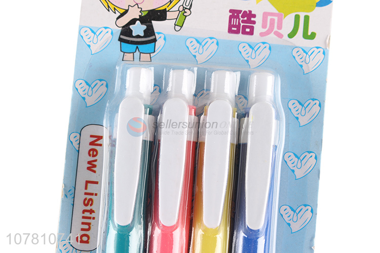 Online wholesale 4 pieces plastic ball pens fashion ballpens