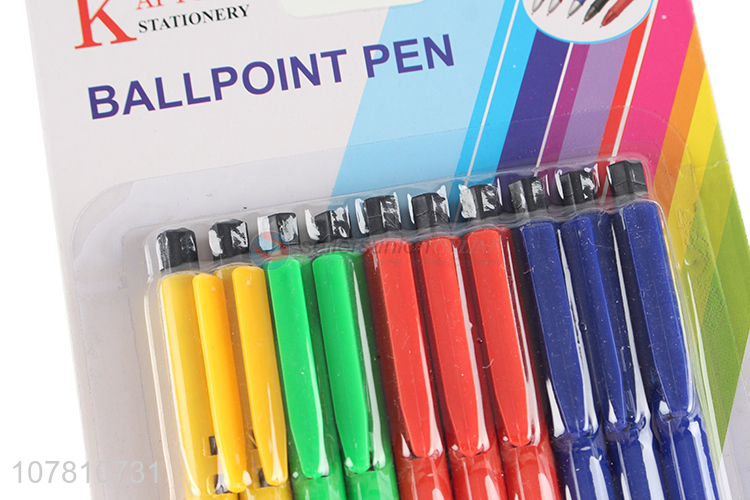 China factory 10 pieces plastic ball pen for office stationery