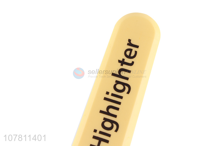 Factory Wholesale Yellow Highlighter Cheap Fluorescent Pen