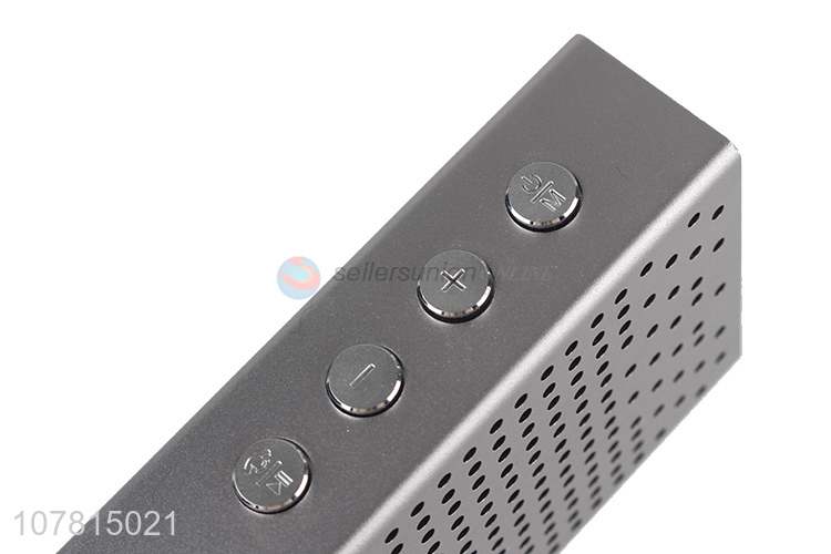 Good quality silver portable compact wireless speaker
