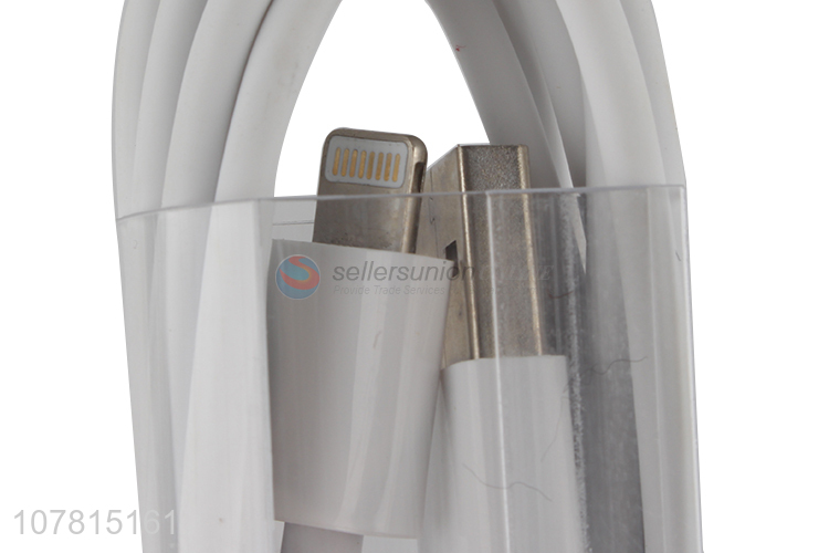 Hot sale white metal apple replacement mobile phone data cable