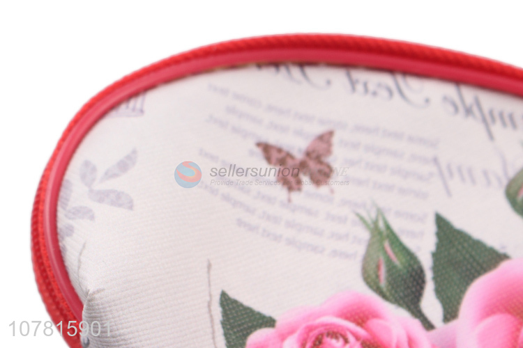 China wholesale flower pattern pocket coin purse