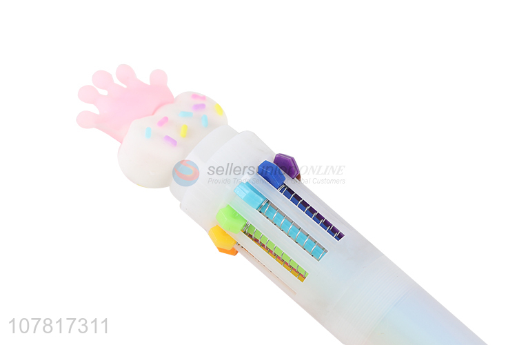 New arrival durable plastic 10color ballpoint pen