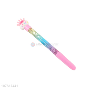 Cute design funny quicksand gel pen for stationery