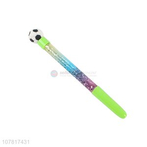 Hot product football quicksand gel pen for gifts