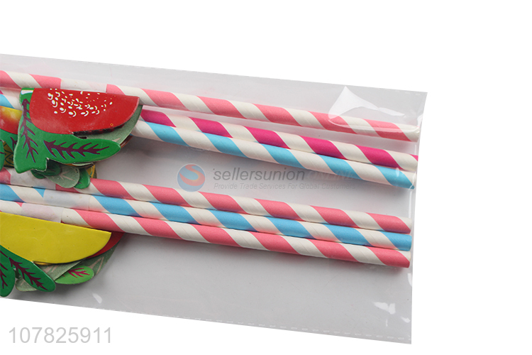 Wholesale cheap price disposable fruit paper straw