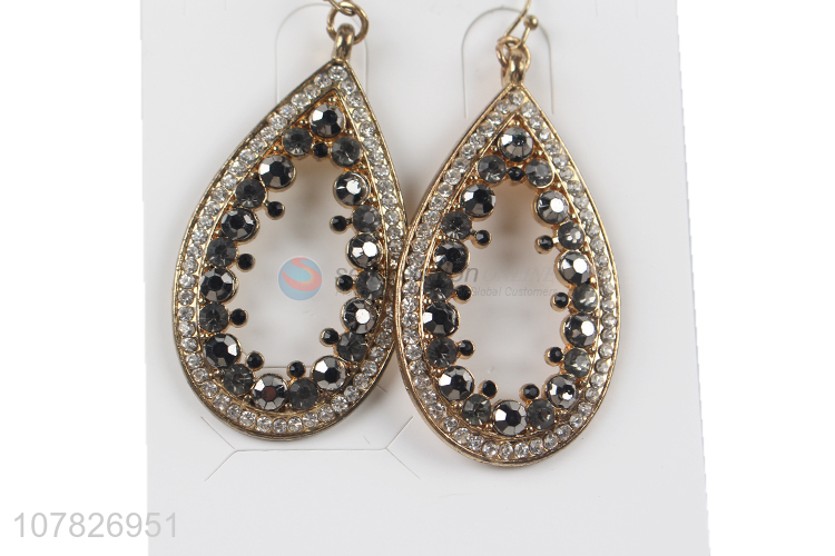Wholesale Alloy Drop Earrings With Rhinestone For Women
