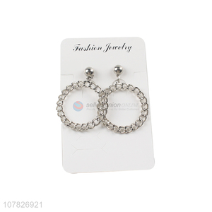 Best Quality Round Metal Chain Ring Pendant Earring