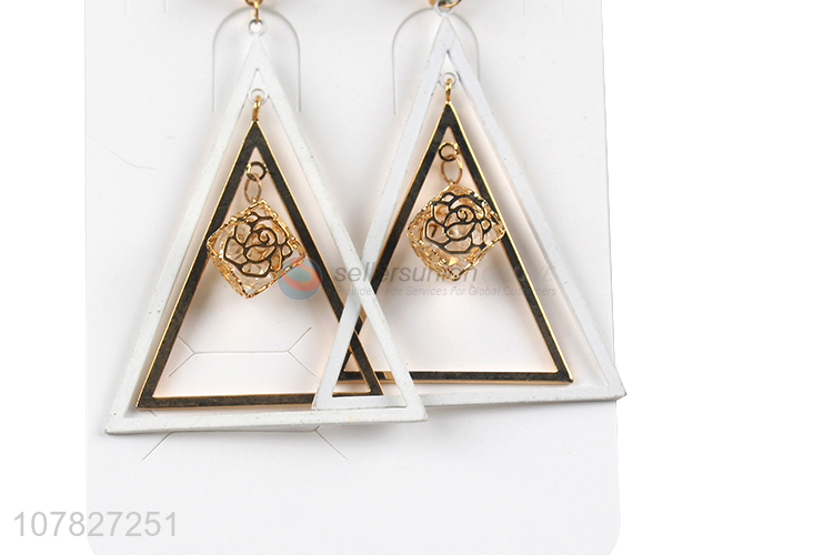 Delicate Triangular Pendant Earrings Fashion Earrings