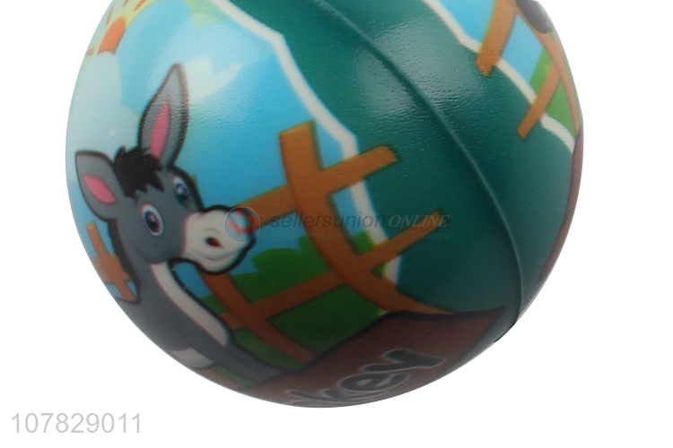 Cartoon Donkey Pattern Colorful Pu Ball Kids Toy Ball