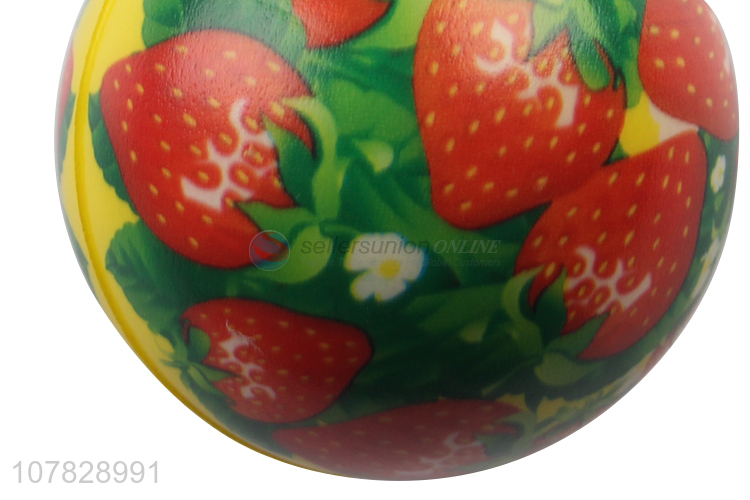 Wholesale Strawberry Pattern Pu Ball Kids Toy Ball