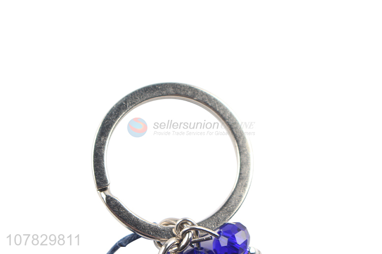 Yiwu wholesale blue animal metal pendant keychain