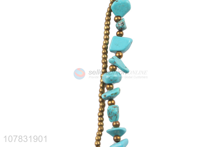 Factory direct sale ladies bracelet double retro bead chain