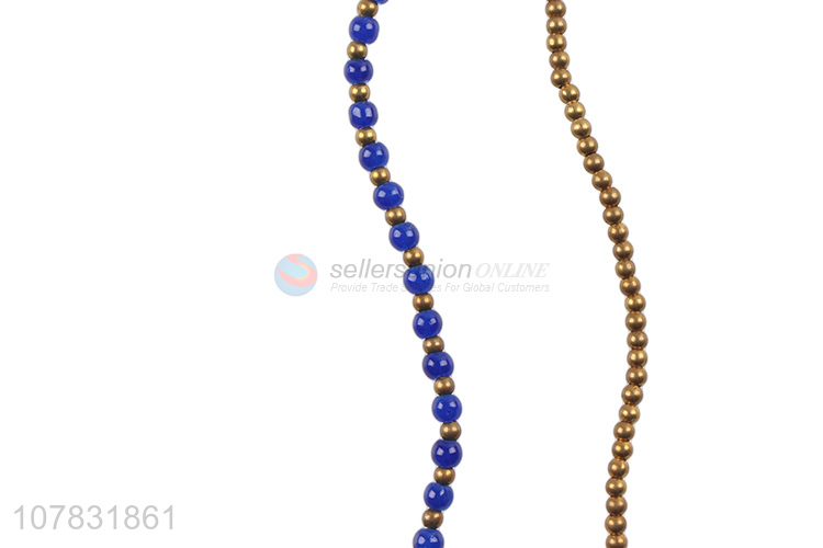 High quality two-color bead chain with bells ladies bracelet