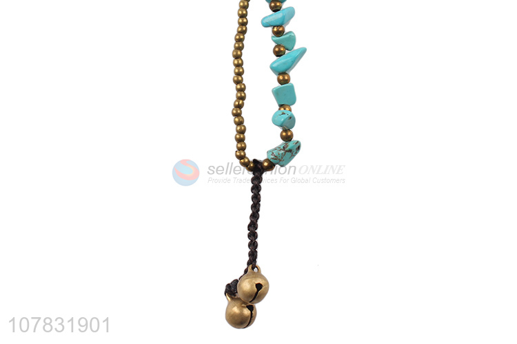 Factory direct sale ladies bracelet double retro bead chain