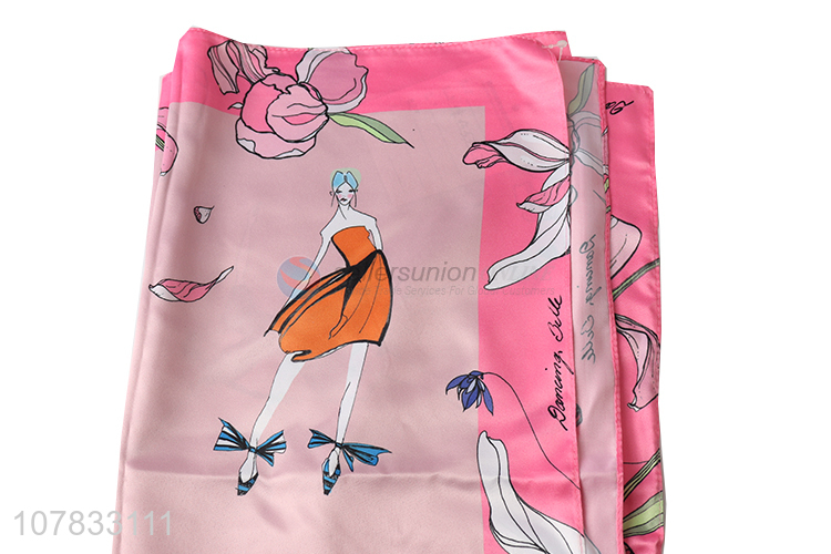 High quality square women silk scarf for gifts