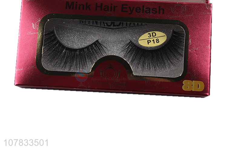 Hot sale 3D mink eyelashes synthetical glitter faux fur eyelashes