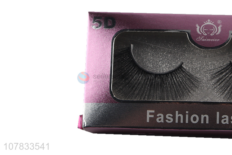 Online wholesale 5D glitter eyelashes long silk winged eyelashes