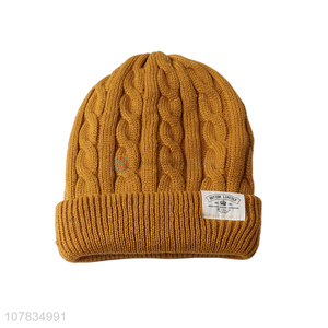 Wholesale men women classic knitted beanie winter warm knitting hat