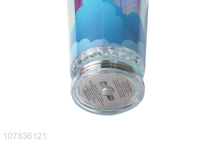 Custom Fashion Water Cup Flashing Straw Cup