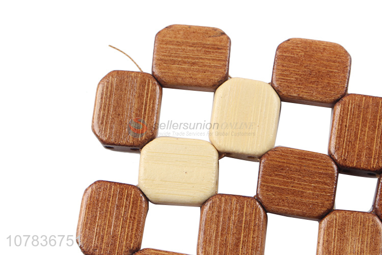 Good quality wooden hollow coaster dinning insulation pads