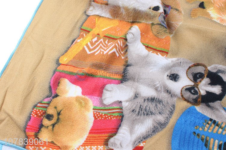 Wholesale Cute Dog Pattern Printed Towel Bath Towel