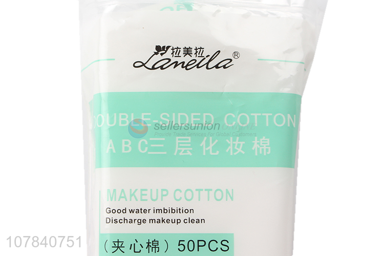 Yiwu wholesale white makeup remover cotton ladies cotton pads