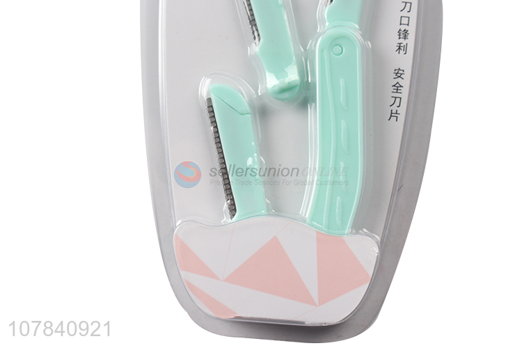 Best seller plastic handle eyebrow trimmer with removable blade