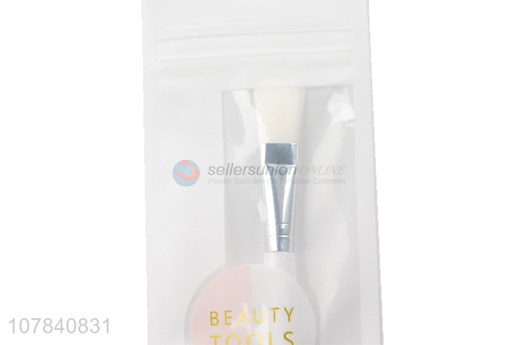 Hot sale white plastic soft facial mask brush for ladies