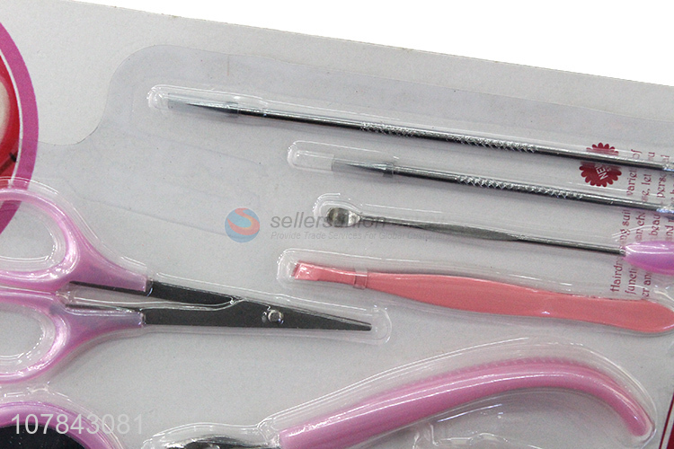 Wholesale vendor beauty tools with nail scissors pimple pin mirror