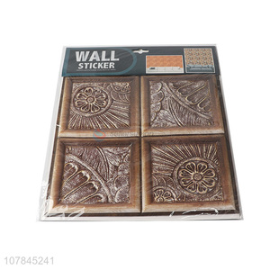 Best selling retro style 3d wall tile stickers wholesale