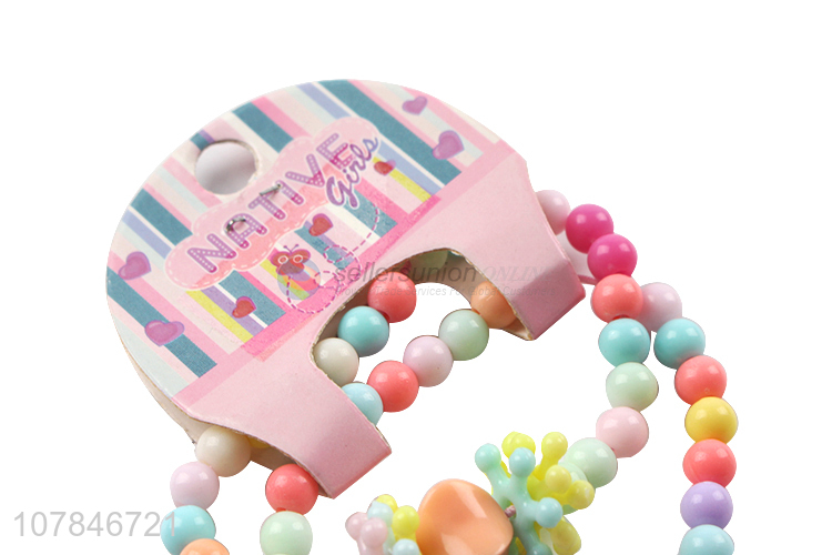 Wholesale Fashion Accessories Plastic Necklace And Bracelet Set