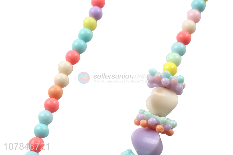 Wholesale Fashion Accessories Plastic Necklace And Bracelet Set