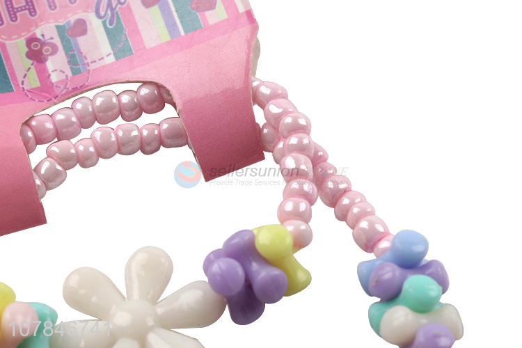 Newest Kids Decorative Necklace And Bracelet Jewelry Set