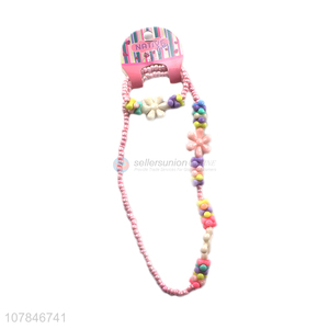 Newest Kids Decorative Necklace And Bracelet Jewelry Set