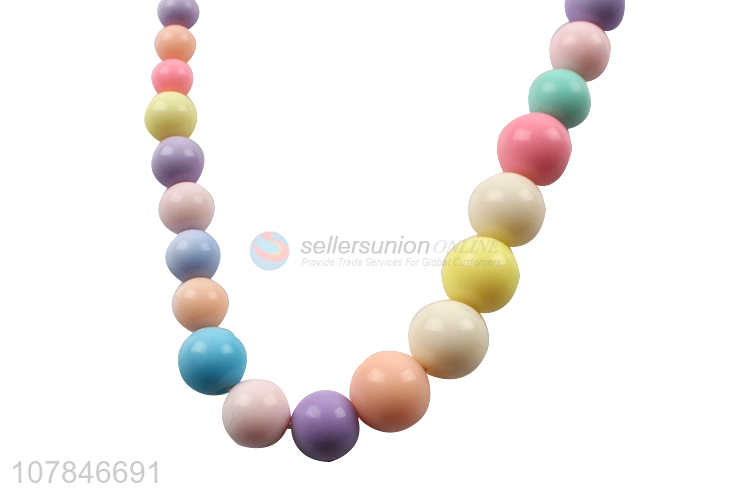 Good Price Colorful Beaded Necklace And Bracelet Set