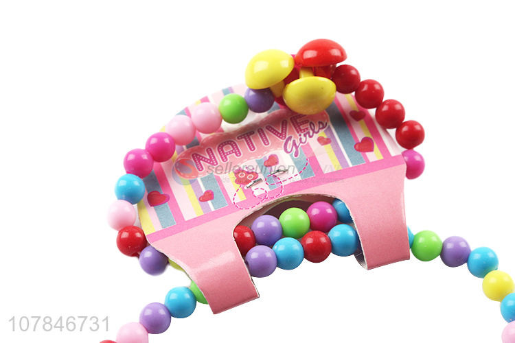 Fashion Style Colorful Plastic Necklace Bracelet For Kids
