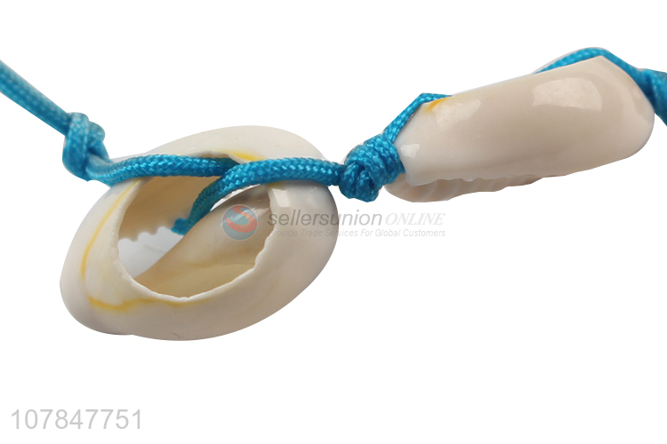 Top quality blue handmade shells bracelet jewelry with low price