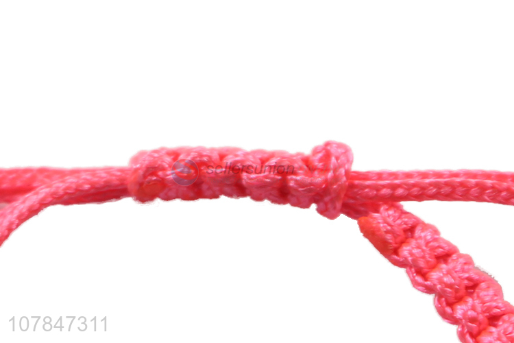 Factory price pink handmade hand strip letter bracelet