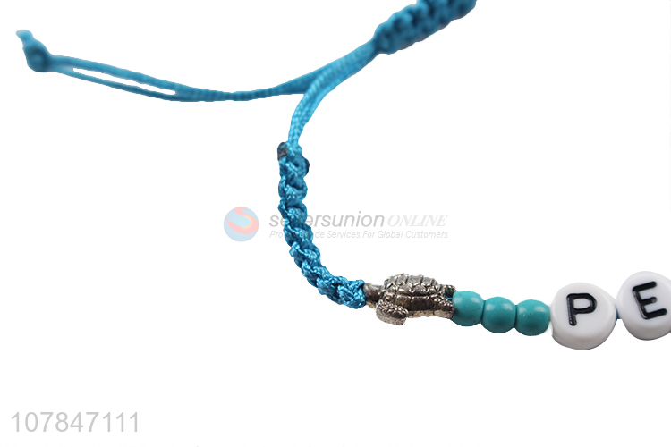China wholesale blue adjustable friendship bracelet for gifts