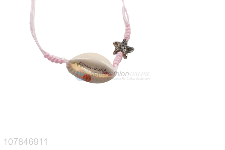 Top product pink shell decorative women bracelet wholesale