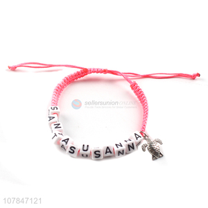 Best sale pink handmade friendship bracelet wholesale