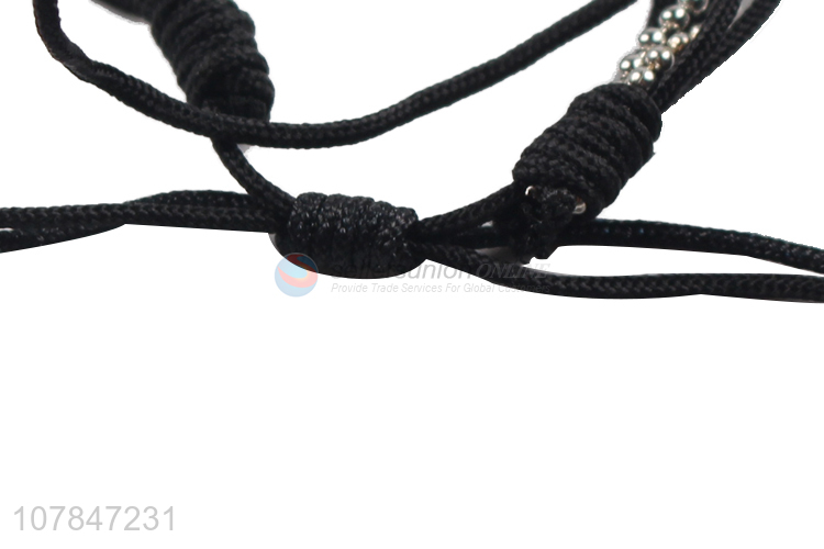Best sale black handmade hand strip bracelet for gifts