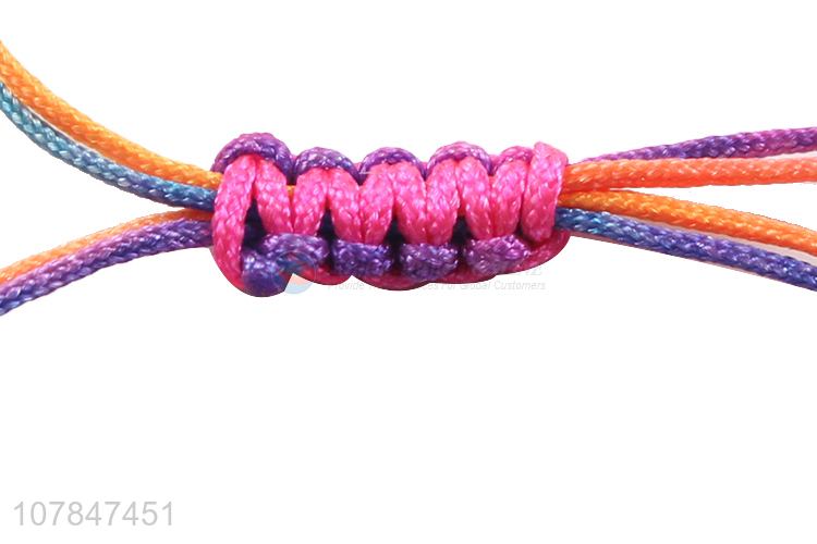 China wholesale colourful hand woven women bracelet jewelry
