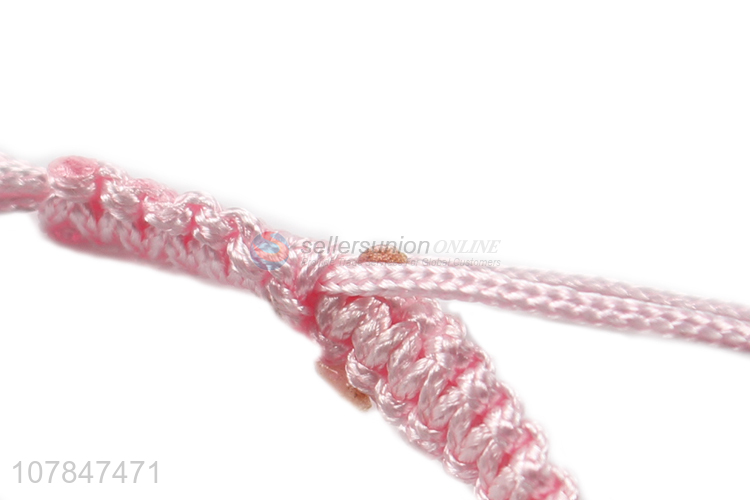 New style pink hand woven women hand strip bracelet wholesale