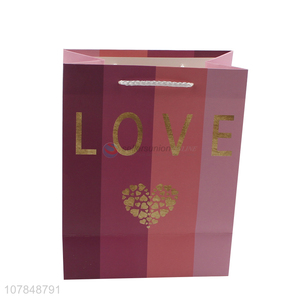 Yiwu Direct Sale Simple Love White Card Gift Tote Bag