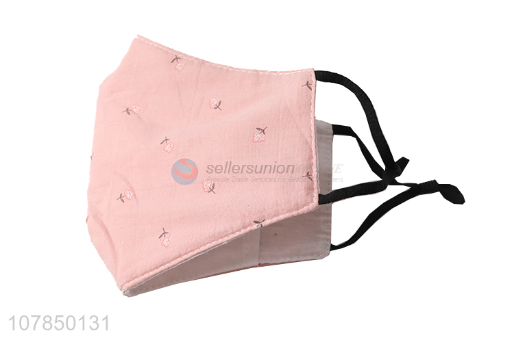Best selling pink cotton washable face protection mask wholesale