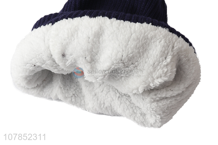 Good quality solid color unisex winter cap acrylic knitted beanies