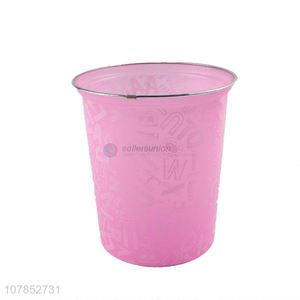 Best sale pink household pp waste bin rubbish bin wholesale